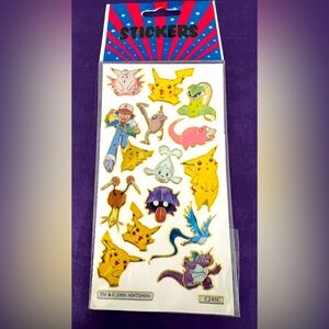 Vintage Pokémon stickers in sealed condition